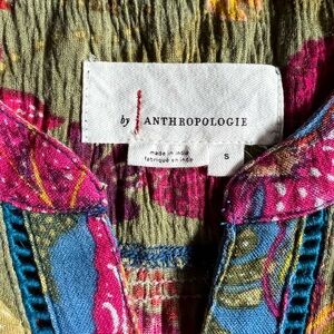 Anthropologie Multicolor Patterned Top